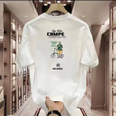 体恤上衣 t恤男潮牌街头宽松休闲百搭简约日常帅气五分袖 美式 短袖