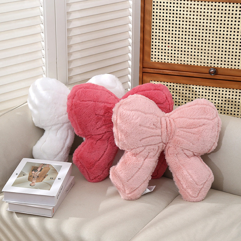 纯色蝴蝶结抱枕少女粉沙发靠垫时尚精致北欧抱枕沙发靠背含芯,居家布艺,抱枕被,淘宝优惠券,粉丝福利购,淘宝优惠卷