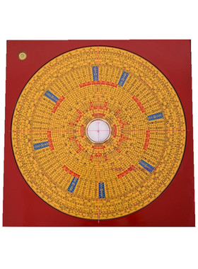 高精集福堂纯铜摆件书房办公罗盘