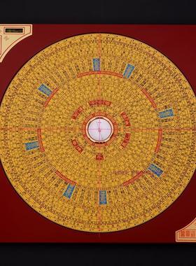 风水罗盘八卦纯铜指南针桌面摆件