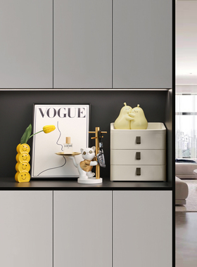 创意招财猫摆件入户门玄关钥匙收纳盒家居客厅装饰品乔迁开业礼品