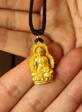 阿弥陀佛生肖猪狗守护佛手作高级感百搭时尚原创项链锁骨链项绳
