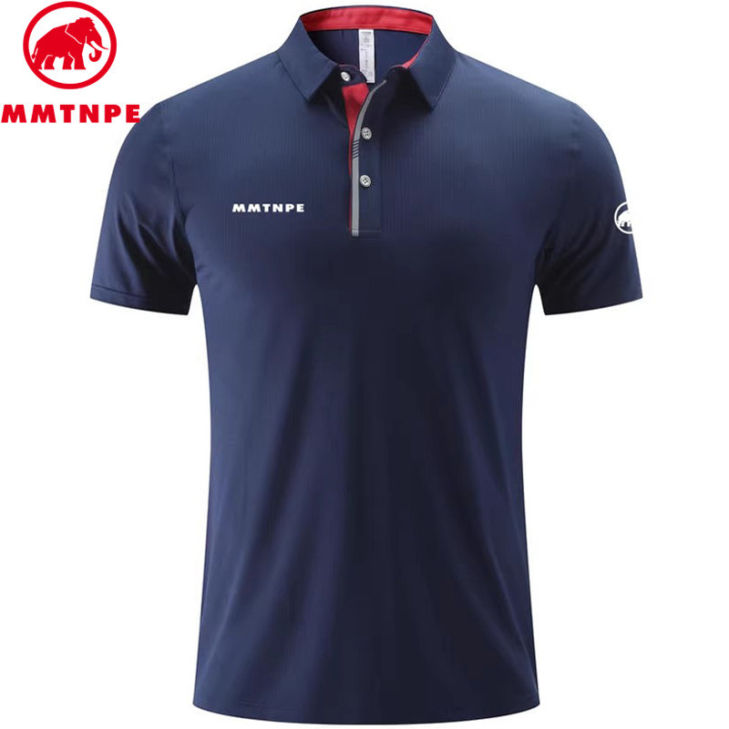 猛犸北极象夏季翻领男士短袖T恤户外运动速干透气跑步上衣Polo衫