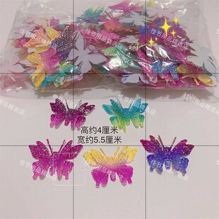 中秋配饰蝴蝶蜻蜓折塔装饰品配件月娘扇子网红款折红桃粿用品节日