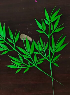新款仿真竹叶摆件中秋折塔装饰网红装饰折塔绿色植物竹枝节日装扮