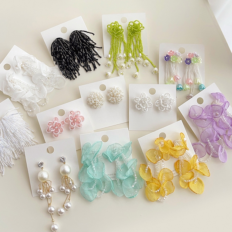 法式度假风显脸瘦花朵耳饰