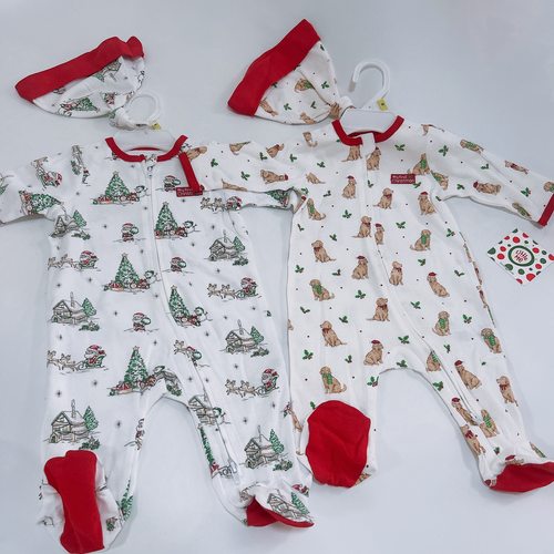 出口美国little me圣诞系列婴儿连体衣爬服哈衣男女宝宝纯棉衣服