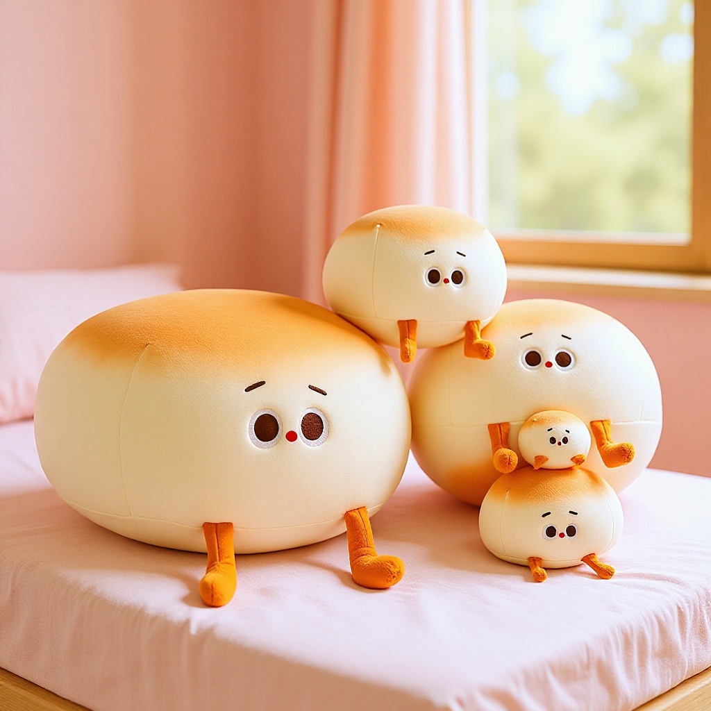 可爱小馒头公仔毛绒玩具