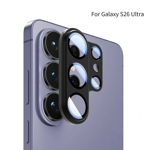 适用三星S26ultra镜头膜S26+plus相机膜S26全覆盖一体玻璃摄像头保护盖立体金属磨砂全包摄像头防护框圈套