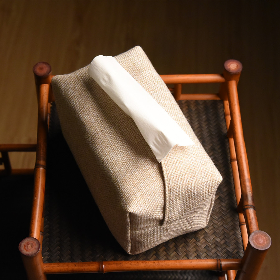 手织布纸巾盒 客厅老布艺抽纸盒纯手工缝制复古中式古典风中国风