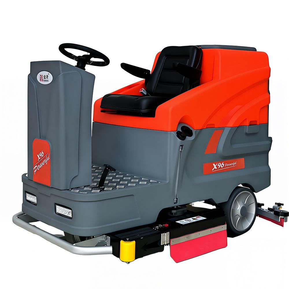 DX-X96大型驾驶式洗地机清洗大型工厂车间大面积地下车库