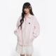 King Prince简约通勤粉色休闲百搭翻领衬衫 夹克潮流拉链外套上衣
