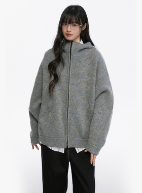 【戚砚笛同款】King Prince学院风针织连帽开衫男女同款加厚外套