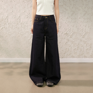 Prince春季 女宽松显瘦休闲直筒裤 新款 丹宁原色牛仔裤 经典 King