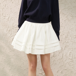 King 春夏百搭短裙 Prince蛋糕蓬蓬裙白色半身裙百褶裙女2026新款