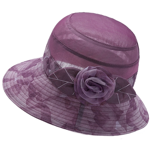 春夏天中老年人妈妈遮阳帽薄款老人奶奶凉帽防晒太阳帽渔夫帽透气