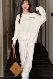 韩版时尚休闲圆领卫衣套装女2025春秋季新款宽松显瘦阔腿裤两件套，女装套装/套裙，2C187
