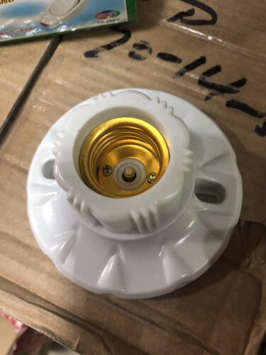 E27螺口灯头 E27防阻燃塑料大灯头 LED灯泡节能灯灯座 圆形大灯口