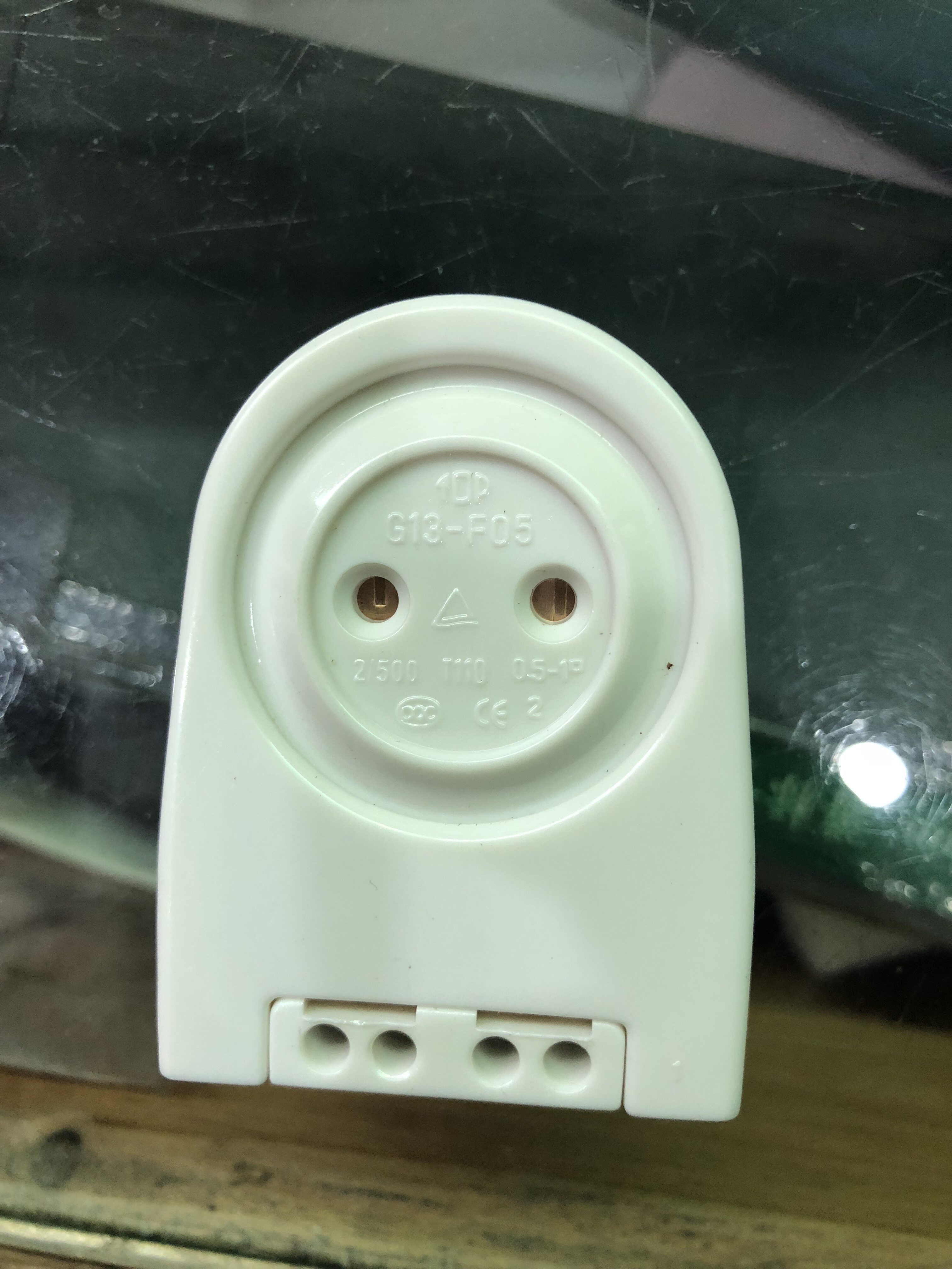 灯具配件 T8特殊灯脚 船用T8防阻燃灯脚 老式T8荧光灯头 T8灯座子