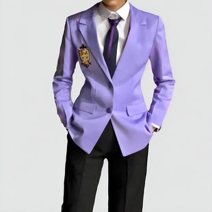 樱兰高校男公关部cos校服 凤镜夜 藤冈春绯cosplay服紫色西装