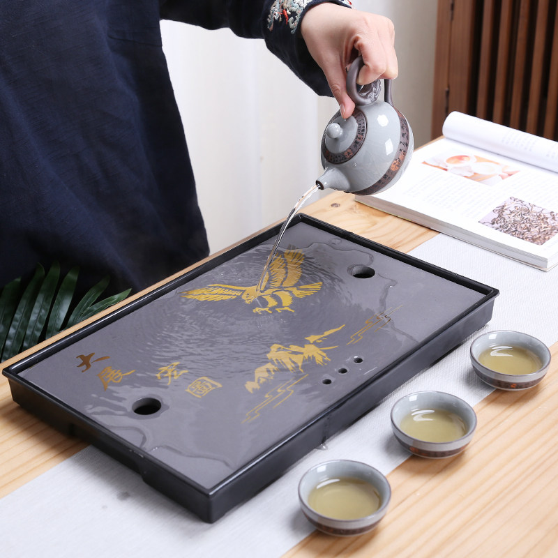 变色石茶盘套装家用创意迷你干泡