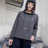 李明服饰603秋冬新款 连帽卫衣女韩版 宽松显瘦百搭休闲上衣外套