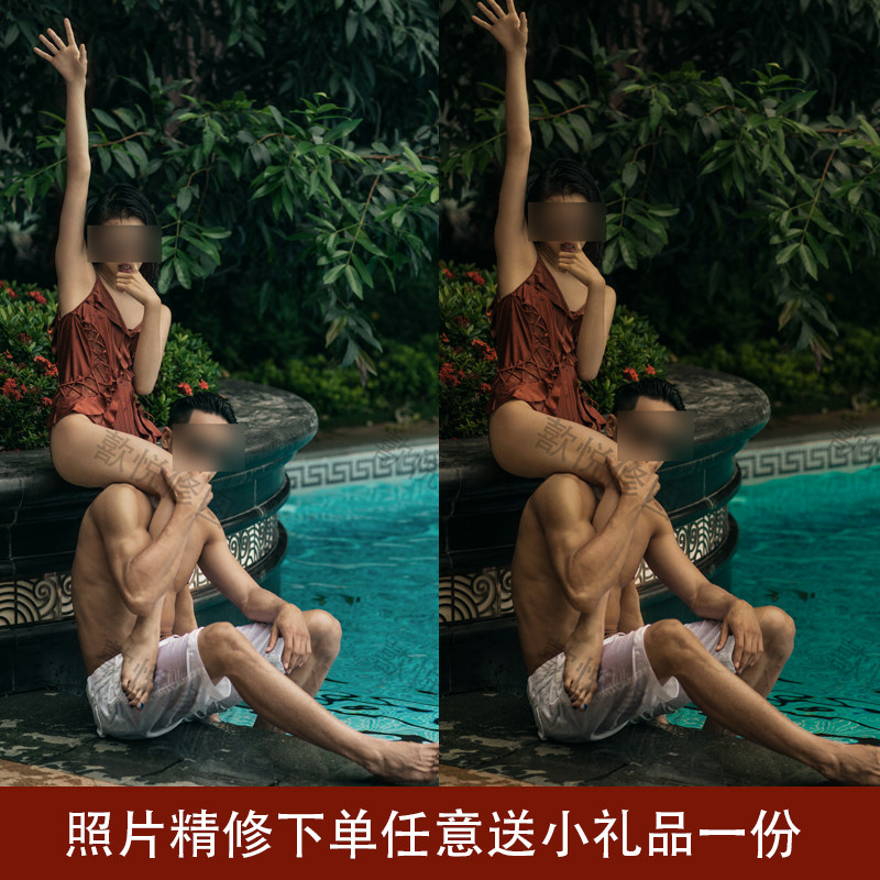 修图专业修图证件照后期人像写真婚纱照精修照片结婚登记证件照ps图片