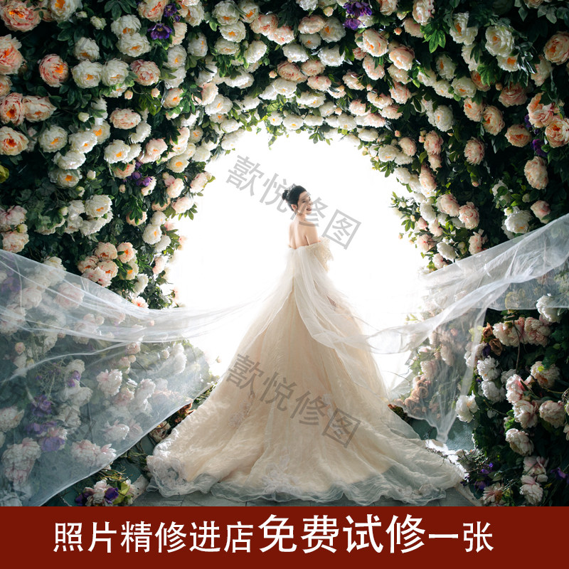 婚纱照精修证件照孕妇专业修图片写真结婚礼批人像淘宝p图ps修图图片
