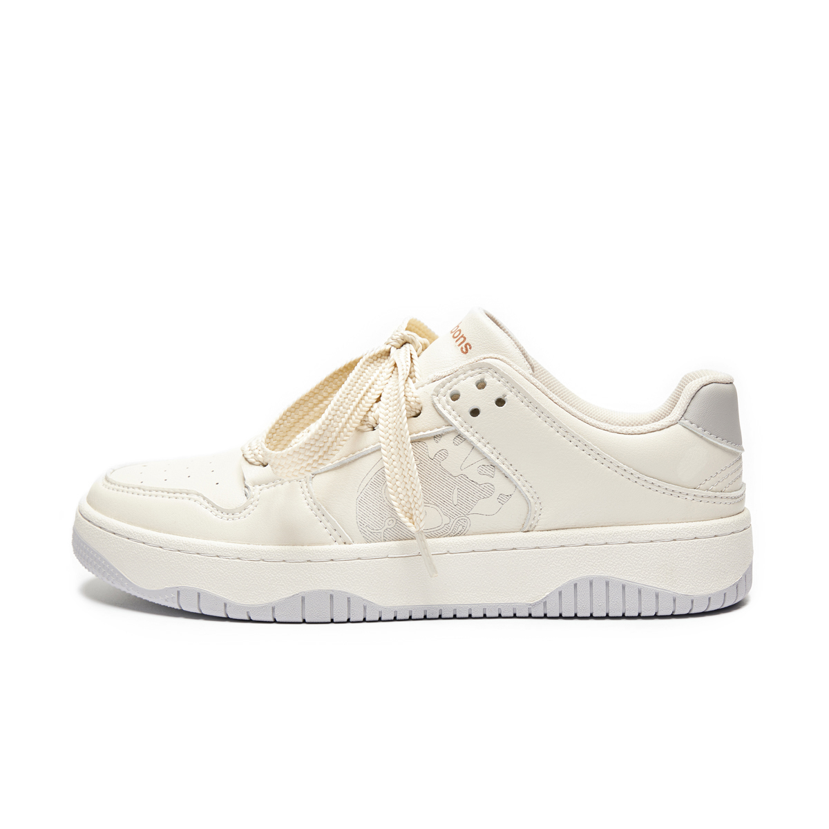 LAZYBONS情侣款超纤皮潮流百搭时尚板鞋男女同款 米灰