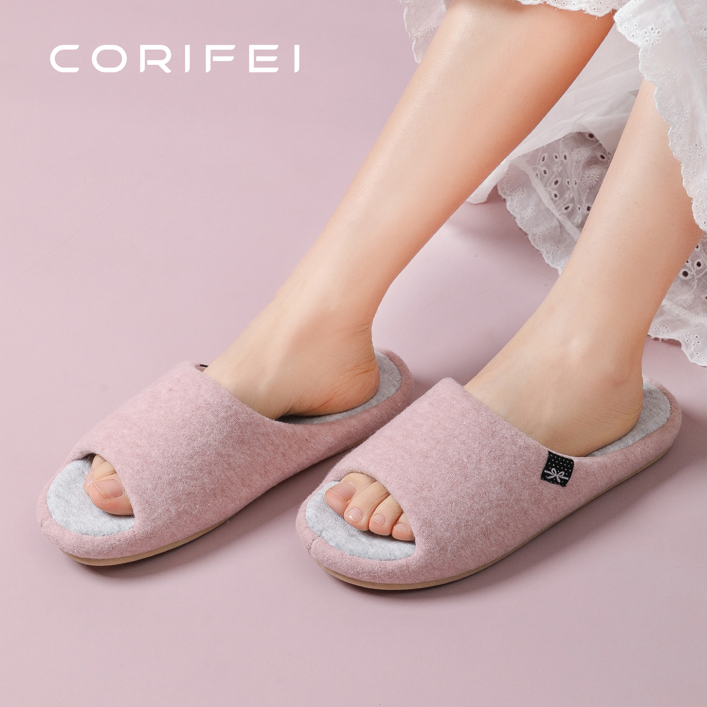 四季女拖鞋厚底棉拖花园风