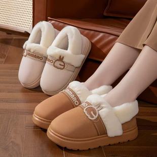 流氓兔棉拖鞋冬季室内家居加绒加厚2025外穿厚底防滑保暖棉鞋女男