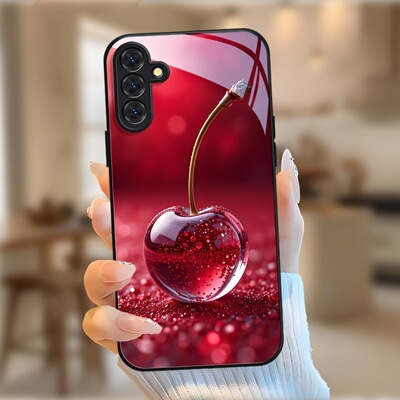 SamsungS25ultra适用16plus26三星S24手机壳23+22加21FE玻璃A56樱桃M55女54水晶53case20U高级感15苹果17外14