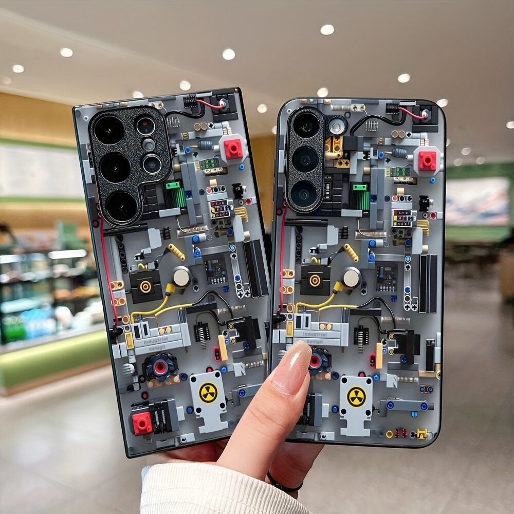 SamsungS25ultra适用26plus三星S24FE手机壳23+22加21u玻璃A56机械M55男54男士case20电路板17苹果16外15男生