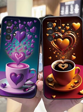 SamsungS26ultra适用25plus三星S24FE手机壳23+22加21u爱心A56咖啡55女54case15电话20苹果17外16软coffee男i