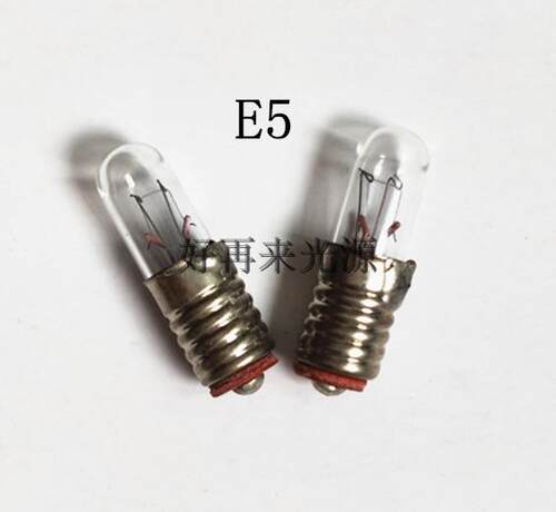 罗盘特殊仪器灯泡E5 2.2V3V6V12V24V28V小螺口 按装直径5mm小灯泡