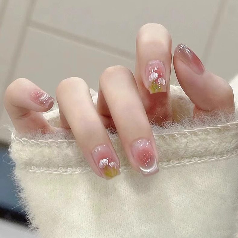 网红手工清透猫眼美甲穿戴甲2026新款短款可爱风显白日常指甲贴片,彩妆/香水/美妆工具,穿戴甲/甲片,淘宝优惠券,粉丝福利购,淘宝优惠卷