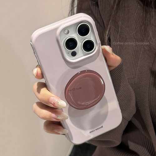 紫晶石支架苹果16手机壳iphone17promax适用18复古简约15全包13软