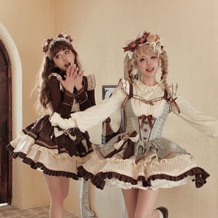 薄巧芙芙山楂浆果薄荷巧克力Lolita狗短鱼骨蓬裙 预约 十团全款