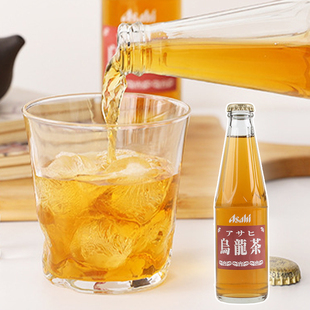 日本进口ASAHI朝日乌龙茶无糖饮料解腻解渴饮品玻璃瓶装200ml