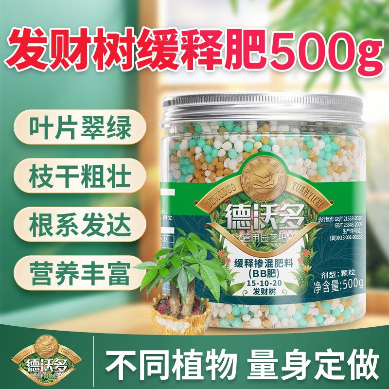 德沃多肥料发财树型缓释肥叶面肥家庭园艺室内盆栽金钱树幸福树营