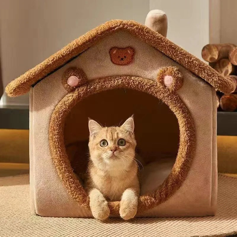 。猫窝冬季保暖别墅小猫幼猫沙发床垫冬天狗窝小型犬窝宠物猫咪用