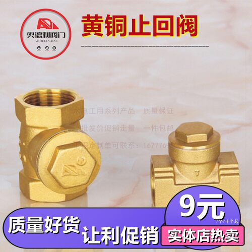 全铜一体铸造止回阀冲量促销包邮