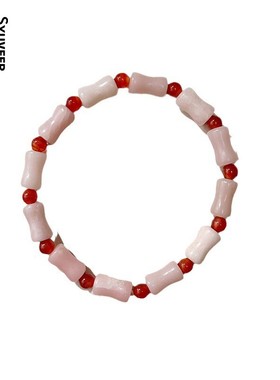 天然玛瑙草莓粉晶新国风手饰