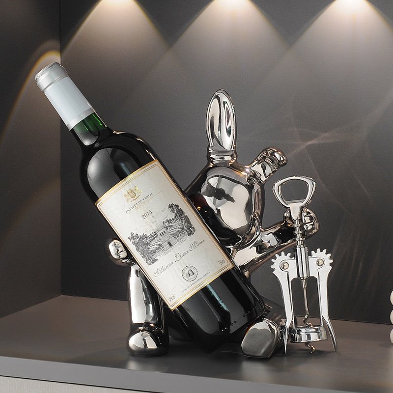 创意兔子葡萄红酒架摆件酒柜装饰品轻奢高档餐边柜子现代简约摆设,家居饰品,装饰摆件,淘宝优惠券,粉丝福利购,淘宝优惠卷