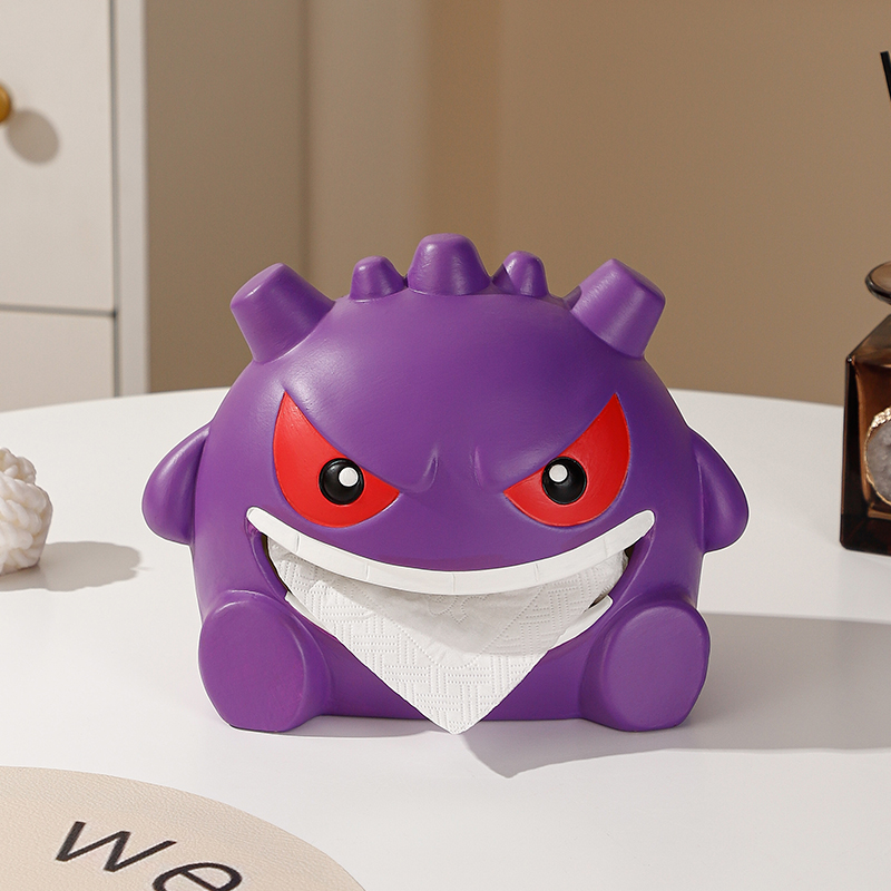 耿耿鬼趣味可爱陶瓷纸巾盒创意摆件家用客厅茶几餐桌桌面抽纸盒