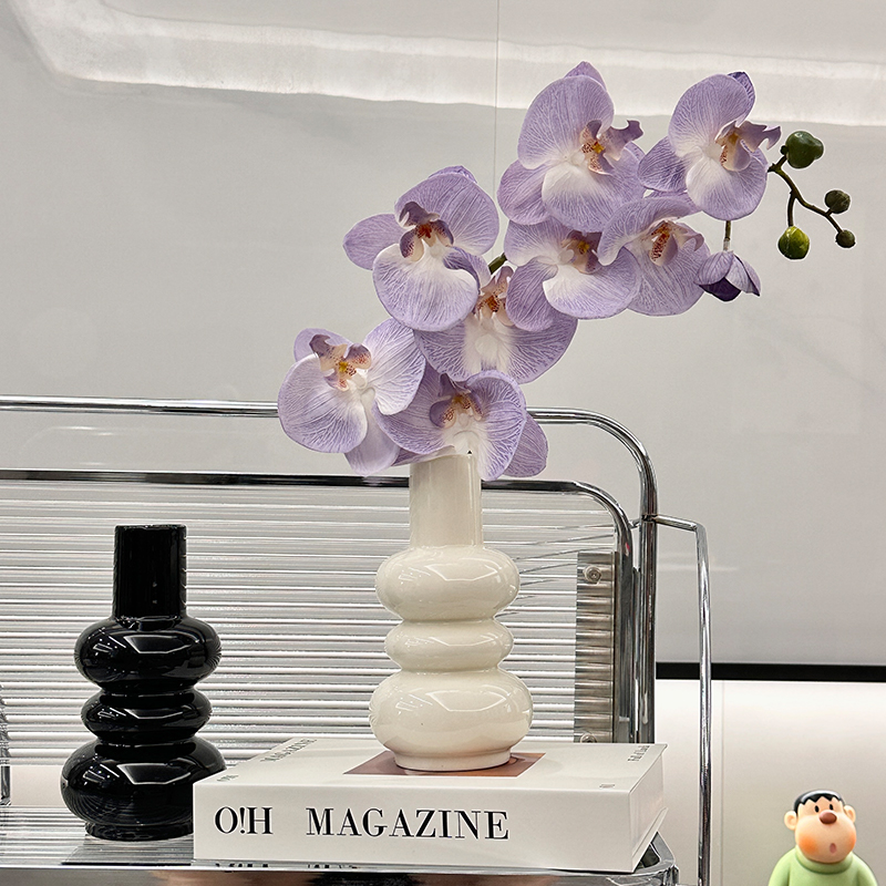 糖葫芦中古陶瓷花瓶高级感轻奢艺术餐桌插花装饰客厅摆件鲜花花器