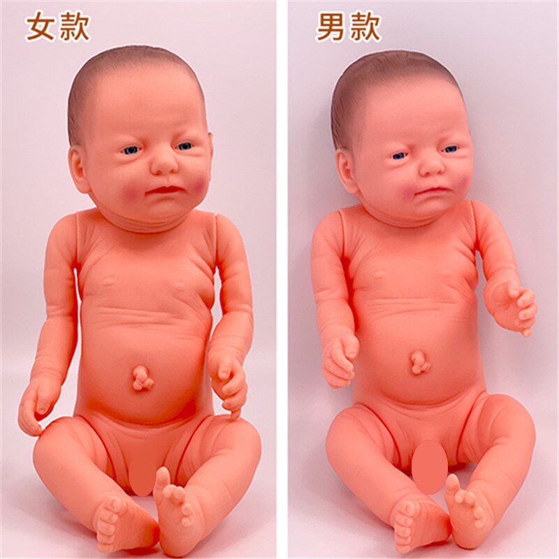 塑胶入水娃娃仿真软胶婴儿娃娃x模型家政月嫂培训用可抚触洗澡52C