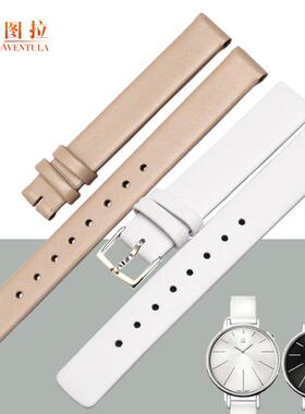 适配原厂适合CK表带K3E236/K7A231/K3P231K2B23K3N小牛皮表带女