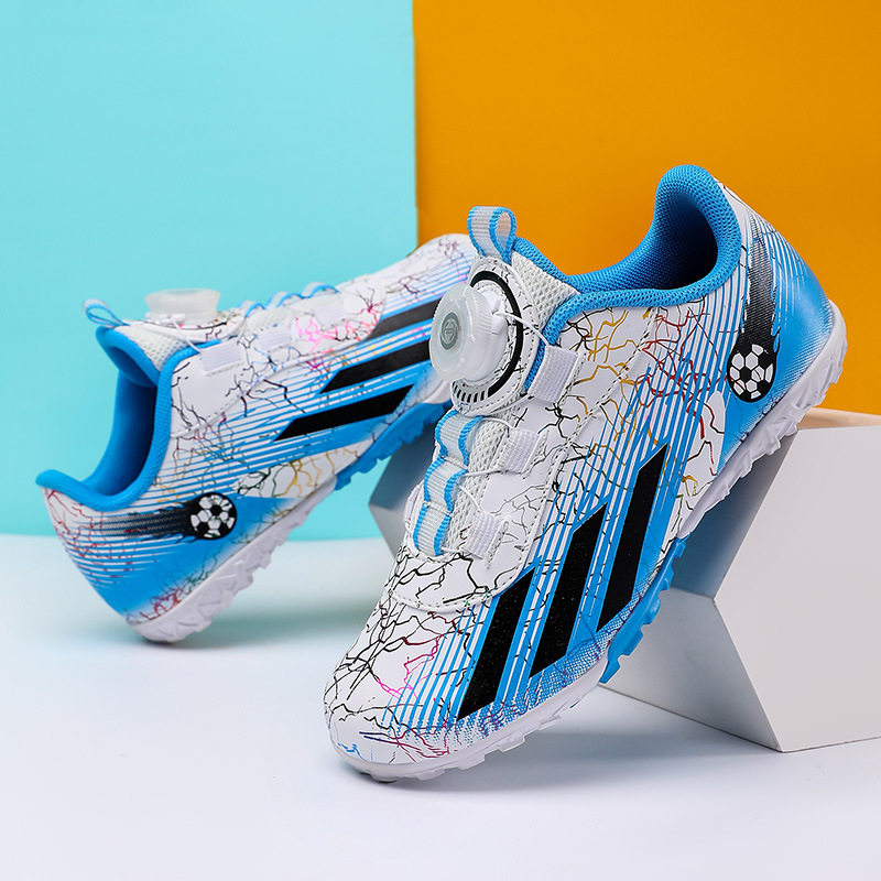 2025款男女儿童足球鞋防滑透气旋转扣免系带TF碎钉青少年防滑球鞋,运动鞋new,足球鞋,淘宝优惠券,粉丝福利购,淘宝优惠卷