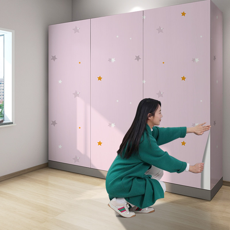 衣柜贴纸翻新宿舍桌面改造